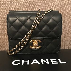 Chanel Mini Flap Bag - Black with Gold HW